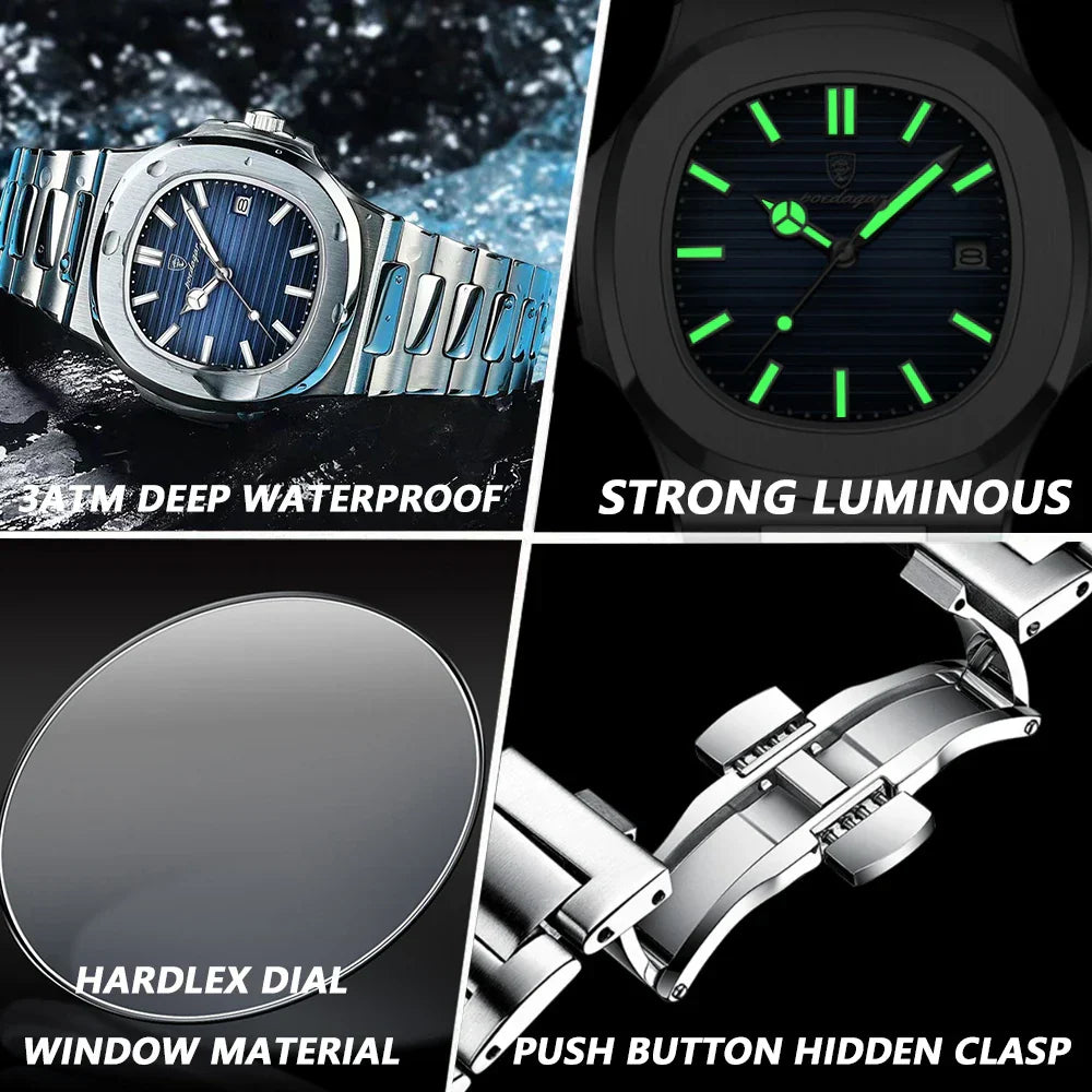 Luxury Men Wristwatch Stainless Steel Watch