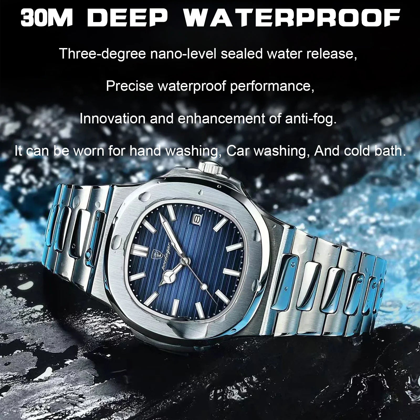 Luxury Men Wristwatch Stainless Steel Watch