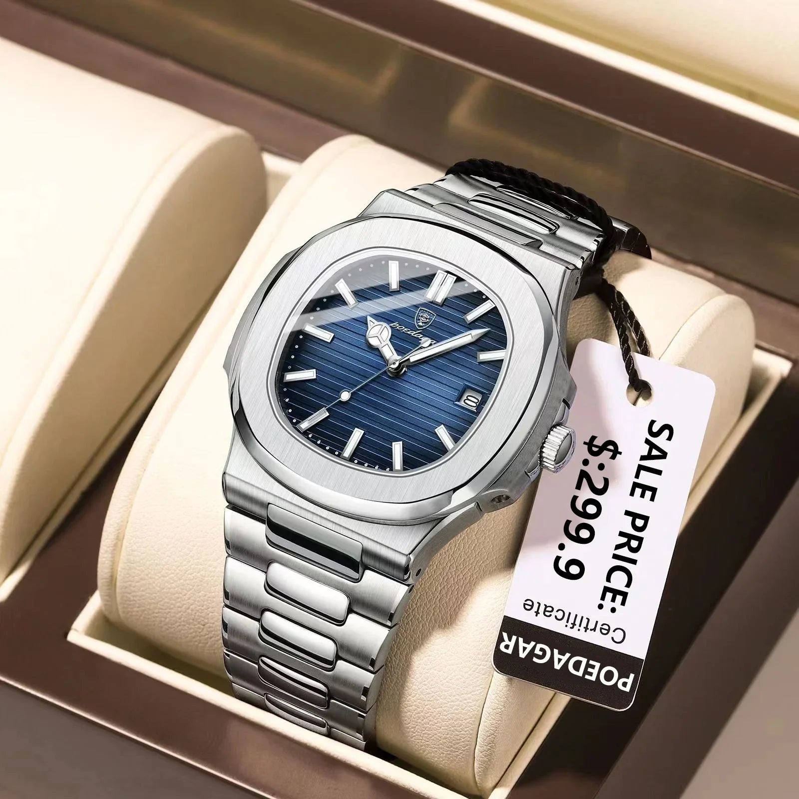 Luxury Men Wristwatch Stainless Steel Watch
