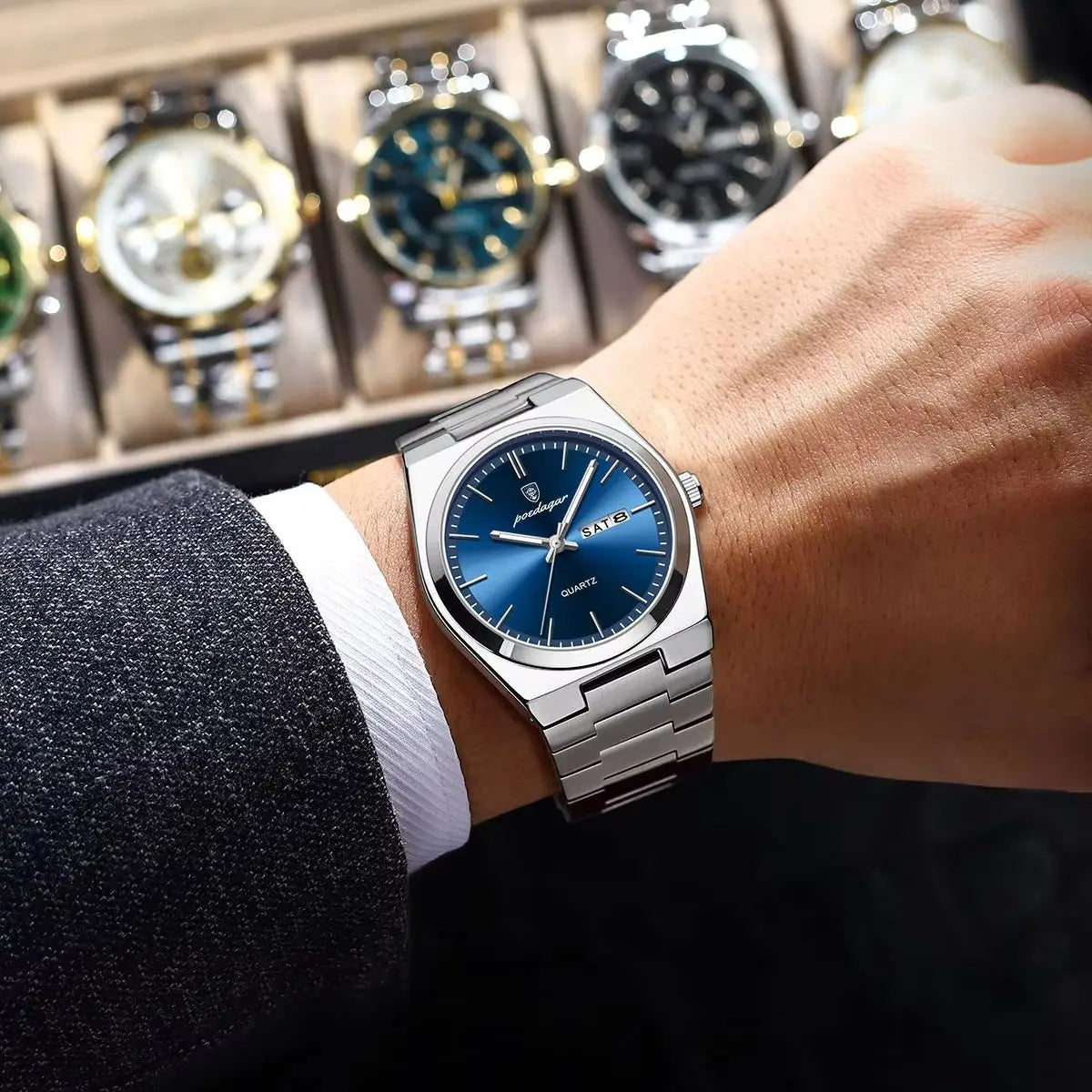 Stainless Steel Waterproof Luminous Men's Quartz Watch